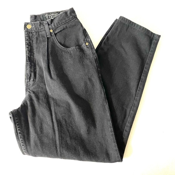 Vtg Eddie Bauer washed black high rise relaxed fit jeans - Picture 8 of 9